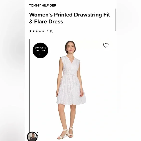 Tommy Hilfiger | Dresses | Tommy Hilfiger Womens Printed Drawstring Fit  Flare Dress | Poshmark